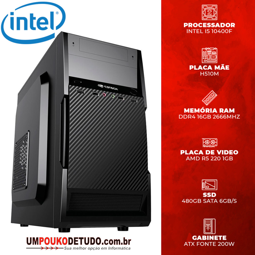 Computador UPK Business INTEL I5 10400F / 8GB DDR4 / SSD 240GB / GT 210 -  Umpoukodetudo