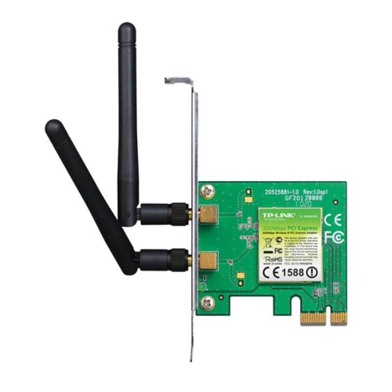Placa de Rede Wireless TP-Link TL-WN881ND 300Mbps PCI-e - Umpoukodetudo