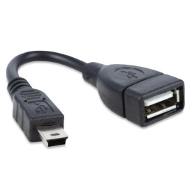 Cabo OTG USB Fêmea x Mini USB 15cm