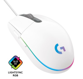 Mouse Logitech Gamer G203 Prodigy 6000DPI Branco