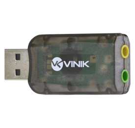 Placa de Som Vinik USB 5.1 Canais Virtual AUSB51
