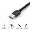 Cabo Extensor USB 3.0 Macho para USB 3.0 Fêmea 2m
