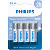 Pilhas Philips Alcalinas AA, Cartela com 4 Unidades