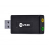 Placa de Som Vinik USB 7.1 Canais Virtual AUSB71