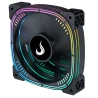 Cooler para Gabinete Rise Mode Aura Pro, 120mm ARGB, Preto - RM-AU-ARGB-B