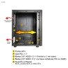 Gabinete Gamer Pixxo GF5522 RGB USB 3.0 Preto